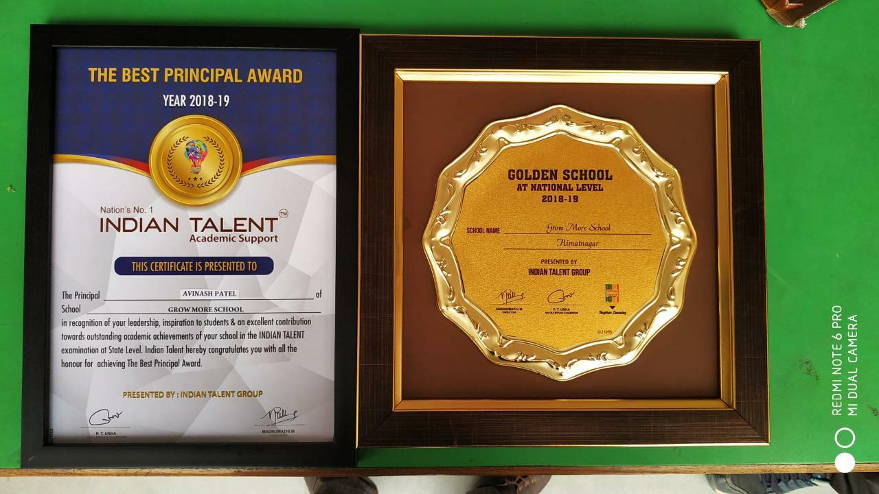 GOLDEN SCHOOL AWARD BY INDIAN TALENT GROUP